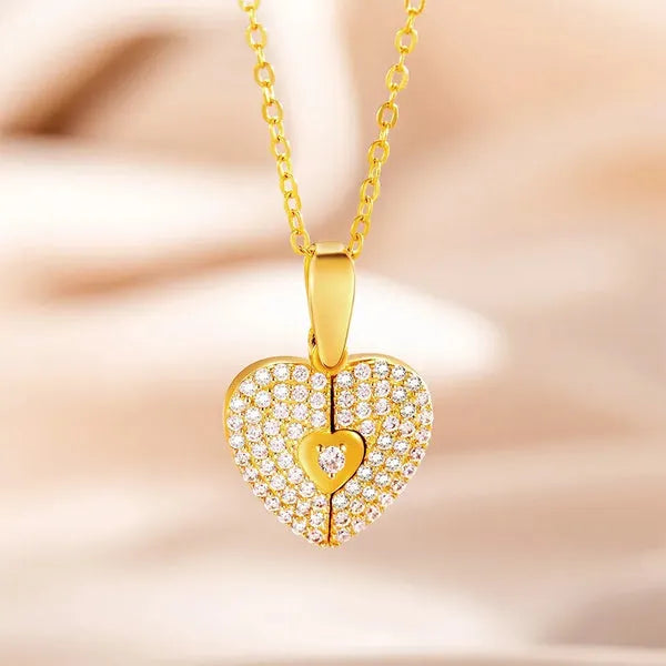 Collier Medaillon Memoire Coeur